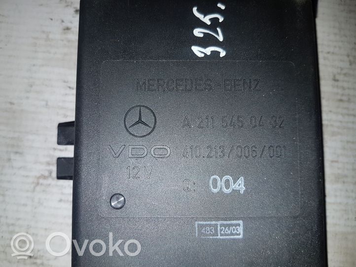 Mercedes-Benz E W211 Sterownik / Moduł tylnego zawieszenia pneumatycznego A2115450432