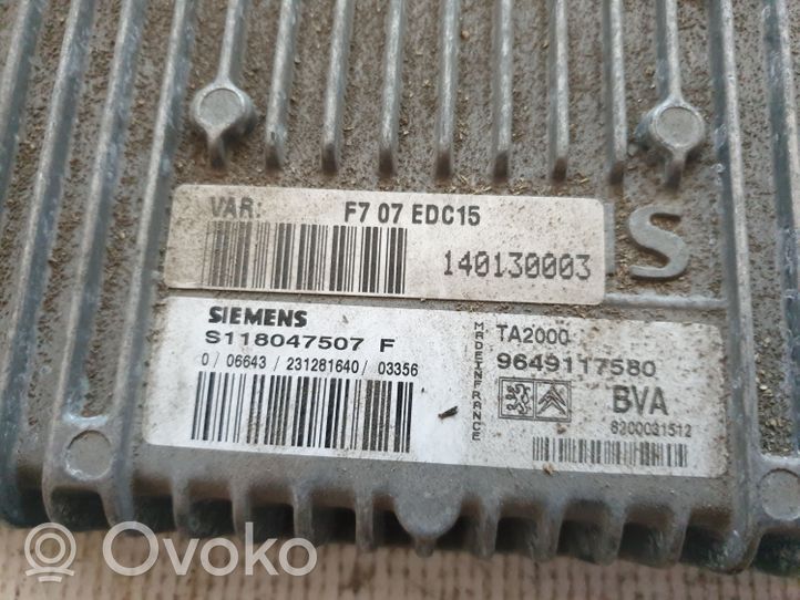 Citroen C5 Pavarų dėžės valdymo blokas S118047507F