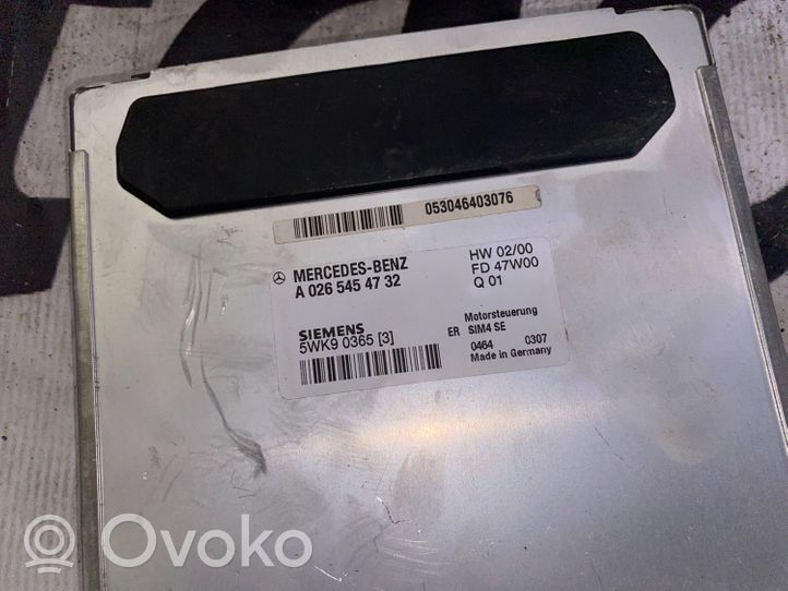 Mercedes-Benz C W203 Komputer / Sterownik ECU i komplet kluczy a0265454732