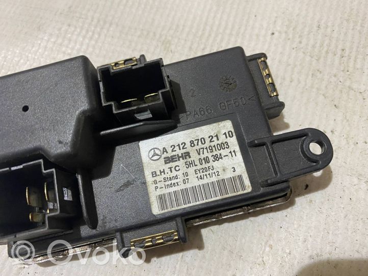 Mercedes-Benz C AMG W204 Heater blower motor/fan resistor a2128702110