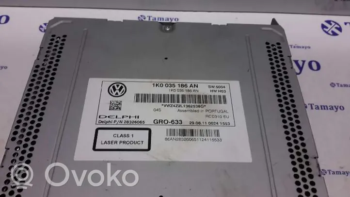 Volkswagen Golf V Panel / Radioodtwarzacz CD/DVD/GPS 1K0035186AN