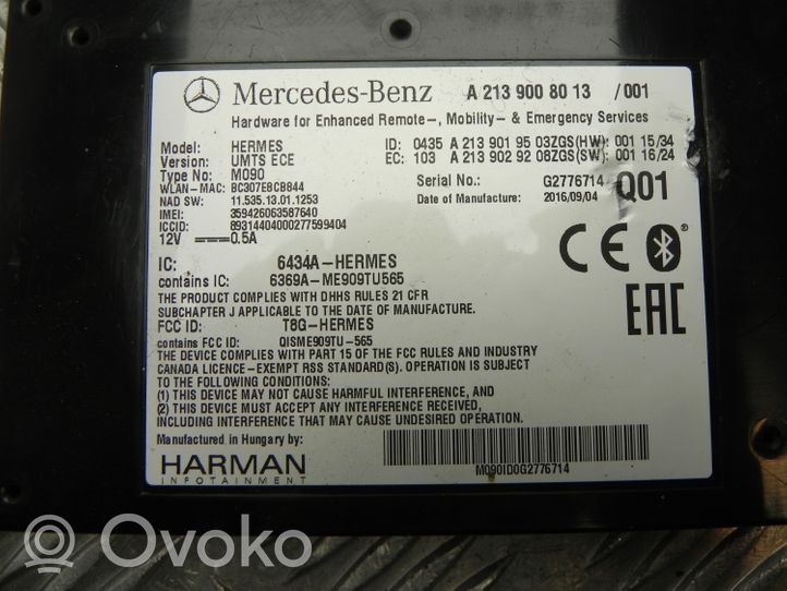 Mercedes-Benz B W246 W242 Bluetoothin ohjainlaite/moduuli A2139008013