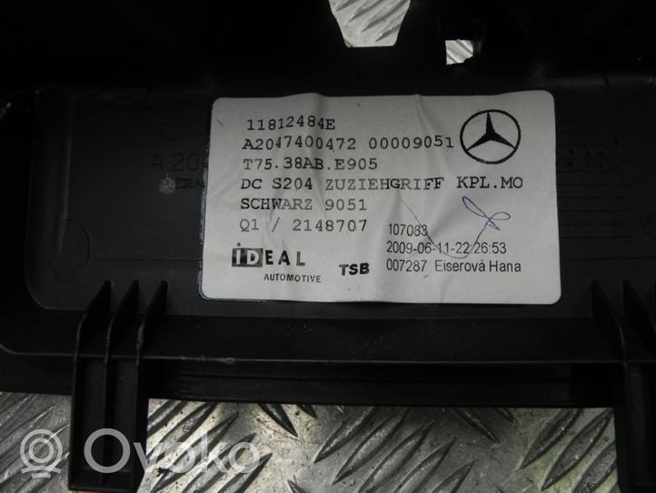 Mercedes-Benz C AMG W204 Takaluukun kannen lukon lista A2047400472