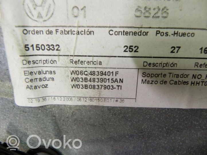 Volkswagen Polo IV 9N3 Комплект электрического механизма для подъема окна 6Q6839755