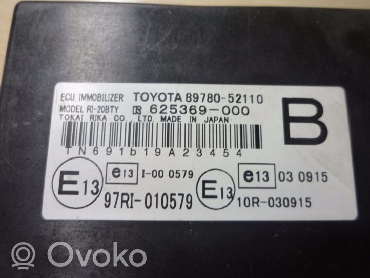 Toyota Verso-S Centralina/modulo allarme 8978052110