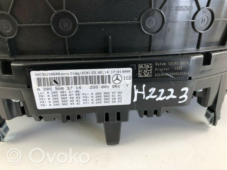 Mercedes-Benz C AMG W204 Tachimetro (quadro strumenti) A2059003714