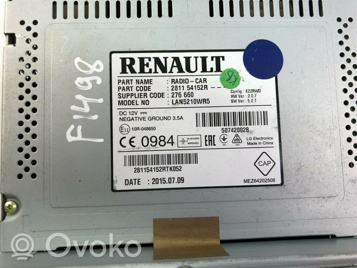 Renault Clio IV Monitor / wyświetlacz / ekran 281154152R