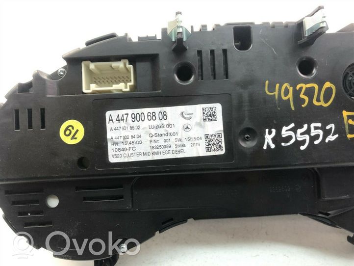 Mercedes-Benz V Class W447 Tachimetro (quadro strumenti) A4479006808