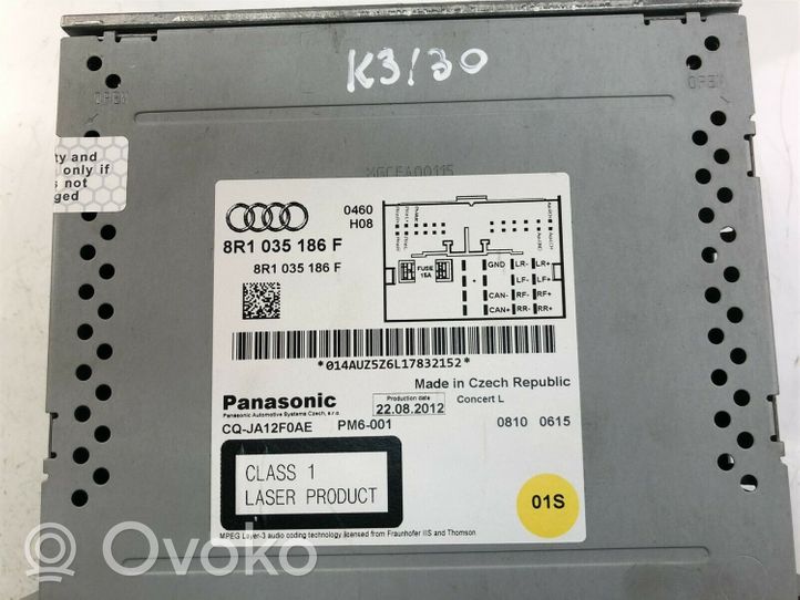 Audi A5 8T 8F Unità principale autoradio/CD/DVD/GPS 8R1035186F