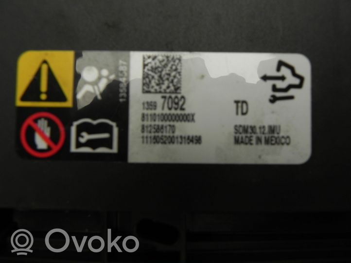 Vauxhall Corsa E Centralina/modulo airbag 13597092