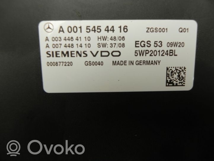 Mercedes-Benz CLC CL203 Unidad de control/módulo de la caja de cambios A0015454416