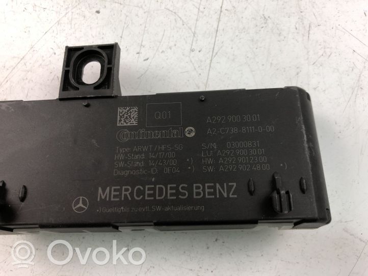 Mercedes-Benz GLE (W166 - C292) Centralina/modulo portellone/bagagliaio A2929003001