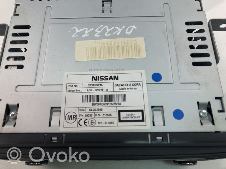 Nissan Note (E12) Unidad delantera de radio/CD/DVD/GPS 281853VV1A