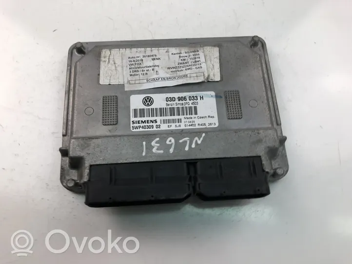 Volkswagen Fox Sterownik / Moduł ECU 03D906033H