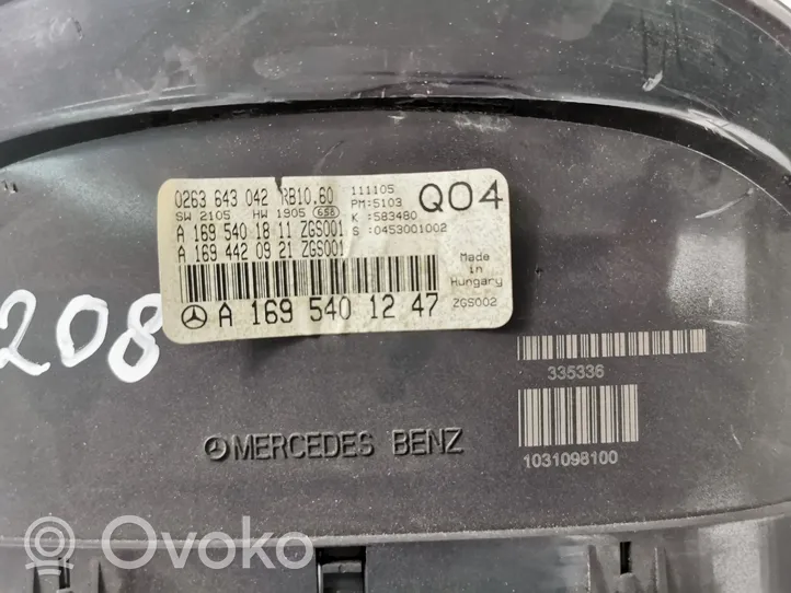 Mercedes-Benz A W169 Nopeusmittari (mittaristo) A1695401247