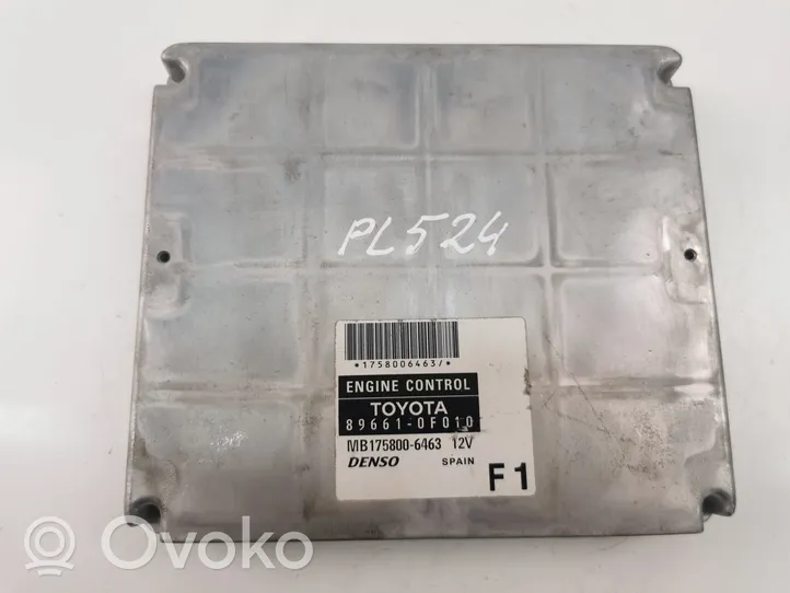 Toyota Corolla Verso E121 Engine control unit/module 896610F010