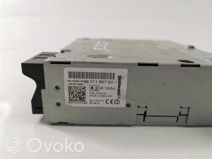 Citroen C4 II Radio/CD/DVD/GPS-pääyksikkö 9801189780