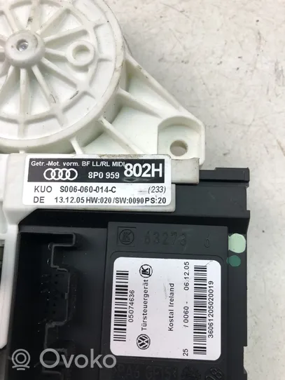 Audi A3 S3 8P Moteur de lève-vitre de porte avant 8P0959802H