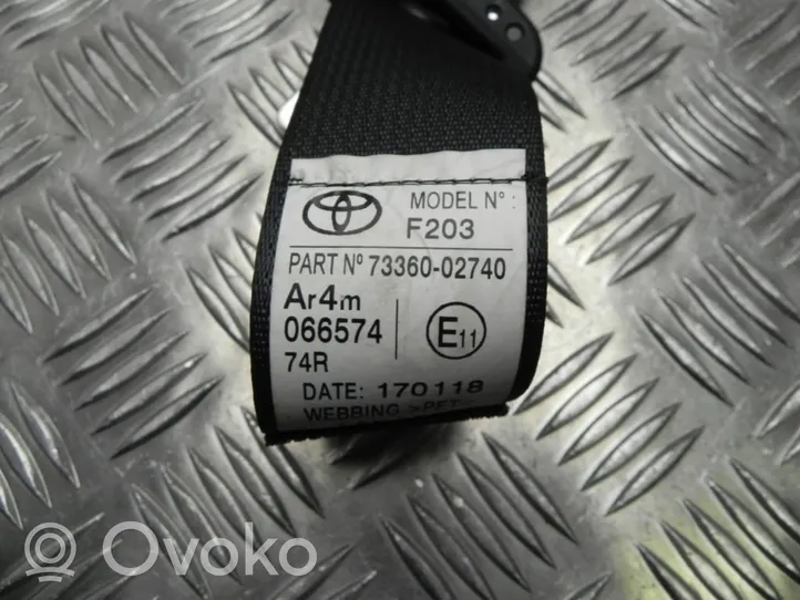 Toyota Auris E180 Etuistuimen turvavyö 7336002740