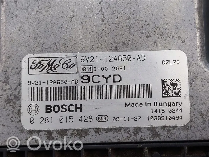 Ford Fiesta Unité de commande, module ECU de moteur 9V21-12A650-AD