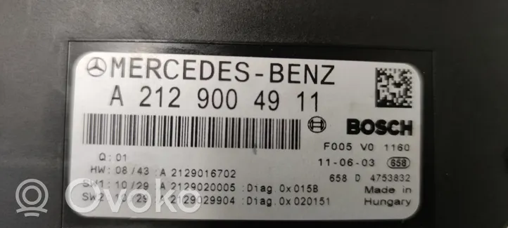 Mercedes-Benz E W212 Boîte à fusibles A2129004911