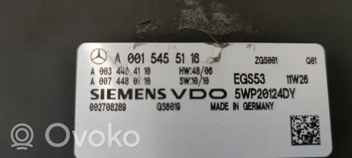 Mercedes-Benz Vito Viano W639 Pavarų dėžės valdymo blokas A0015455116