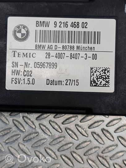 BMW 3 F30 F35 F31 Istuimen säädön moduuli 921646802