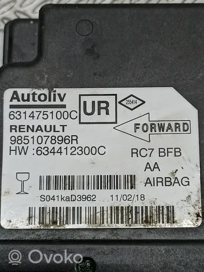 Renault Megane IV Module de contrôle airbag 985107896R