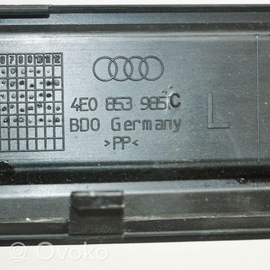 Audi A8 S8 D3 4E Garniture de protection de seuil intérieur 4E0853985C