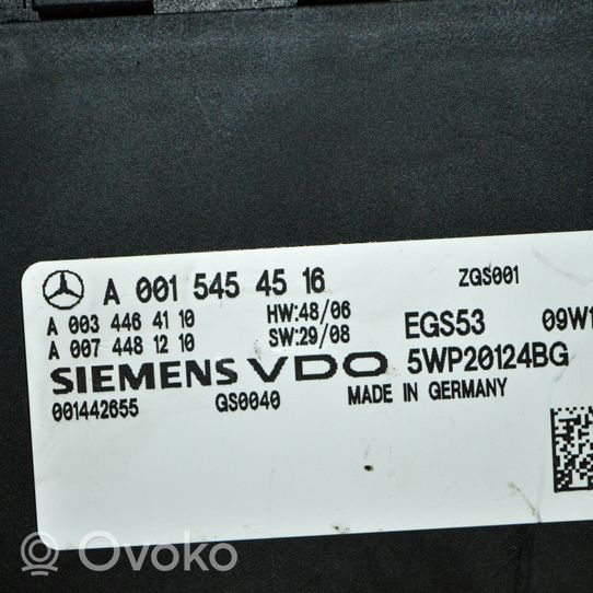 Mercedes-Benz CLC CL203 Centralina/modulo scatola del cambio A0015454516