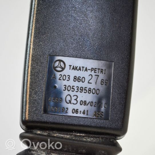 Mercedes-Benz CLC CL203 Klamra przedniego pasa bezpieczeństwa A2038602769