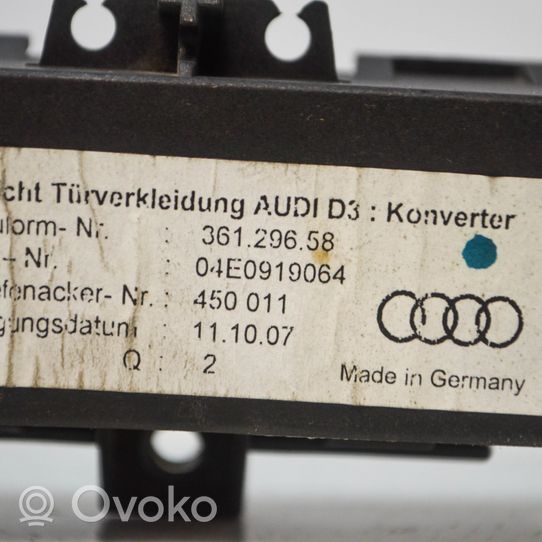 Audi A8 S8 D3 4E Autres dispositifs 04E0919064