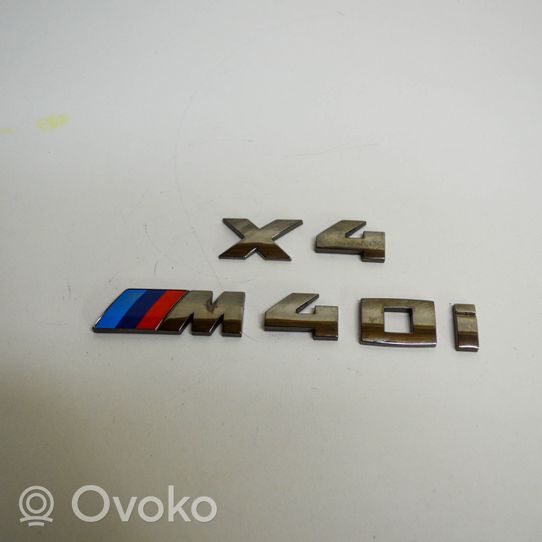 BMW X4 F26 Emblemat / Znaczek tylny / Litery modelu 8065078