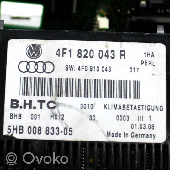 Audi A6 S6 C6 4F Salono ventiliatoriaus reguliavimo jungtukas 4F1820043R