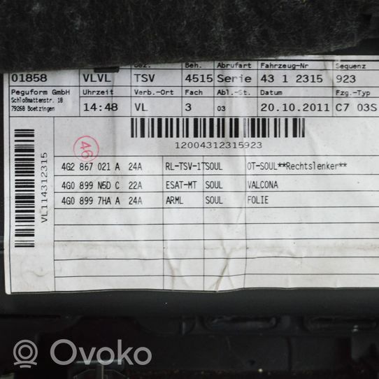 Audi A6 C7 Etuoven verhoilu 4G1867105A4G2867105A