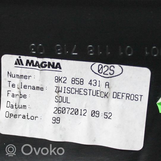 Audi A4 S4 B8 8K Copertura griglia di ventilazione cruscotto 8K2858431A