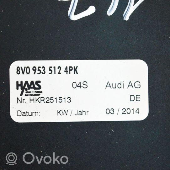 Audi A3 S3 8V Ohjauspyörän pylvään verhoilu 8V0953512