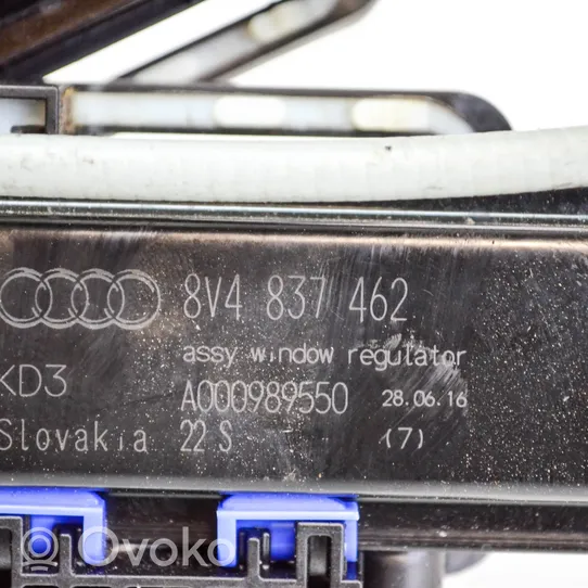 Audi A3 S3 8V Priekinio el. lango pakėlimo mechanizmo komplektas 8V4837462