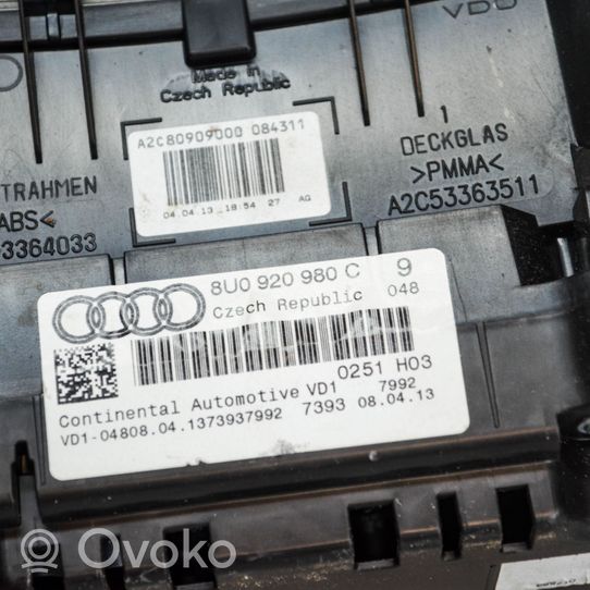 Audi Q3 8U Compteur de vitesse tableau de bord 8U0920980C