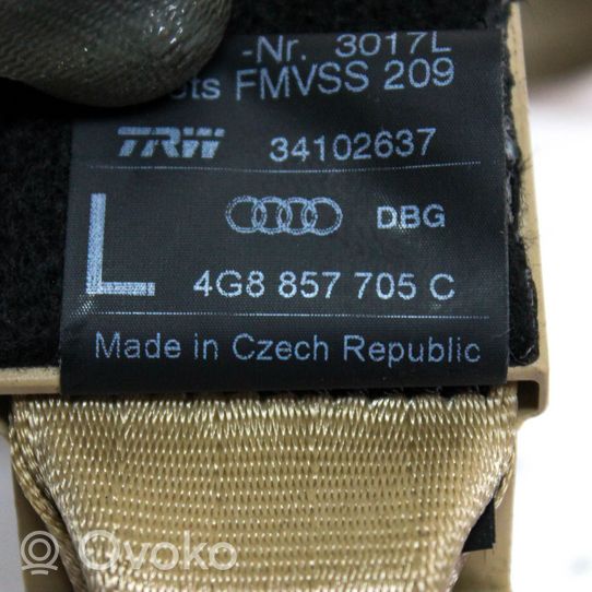 Audi A6 C7 Etuistuimen turvavyö 4G8857705C