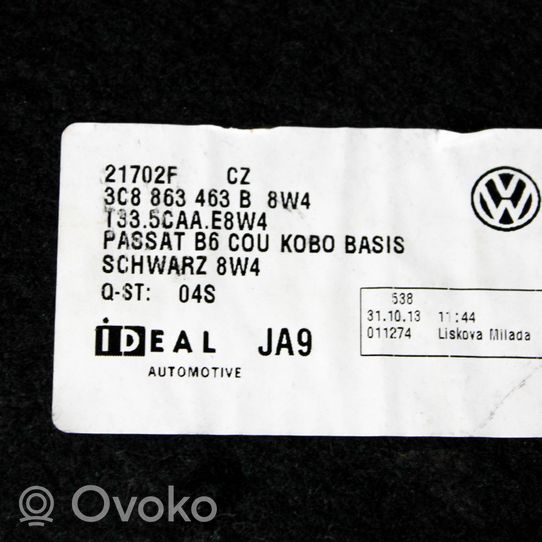 Volkswagen PASSAT CC Tavaratilan kaukalon tekstiilikansi 3C8863463B