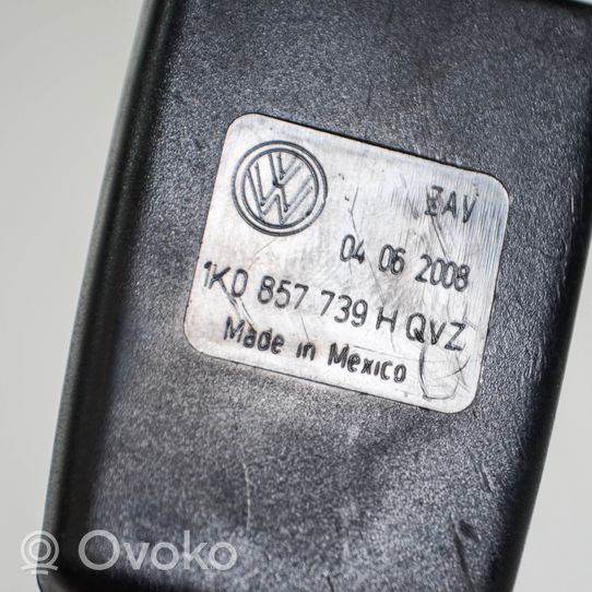 Volkswagen Golf V Klamra środkowego pasa bezpieczeństwa fotela tylnego 1K0857739H