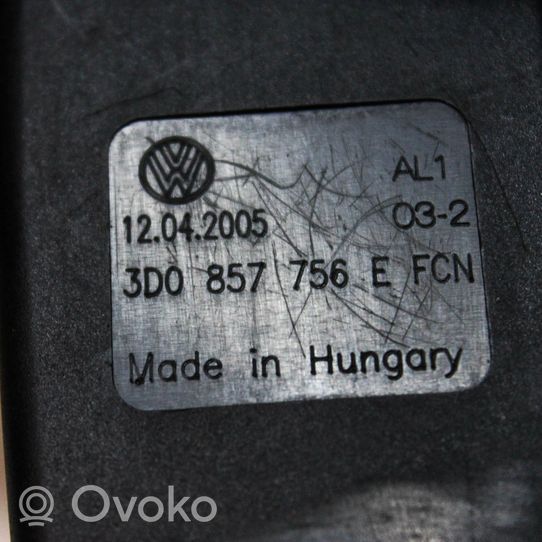 Volkswagen Phaeton Etuistuimen turvavyön solki 3D0857756E