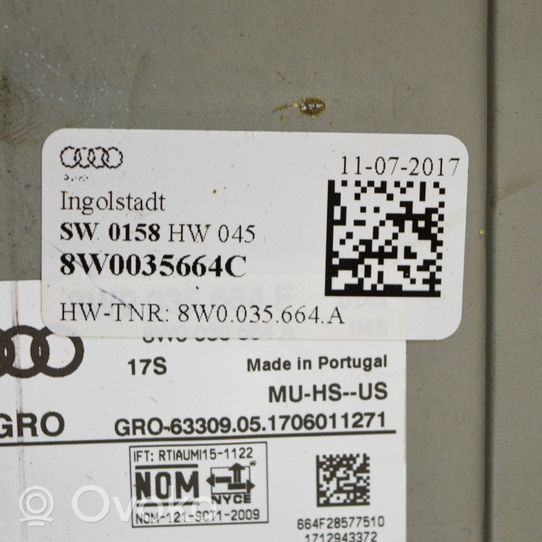 Audi A4 S4 B9 Moduł / Sterownik GPS 8W0035664C