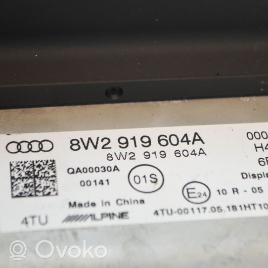 Audi A4 S4 B9 Radio/CD/DVD/GPS-pääyksikkö 8W2919604A