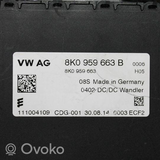 Audi A4 S4 B8 8K Inne wyposażenie elektryczne 8K0959663B