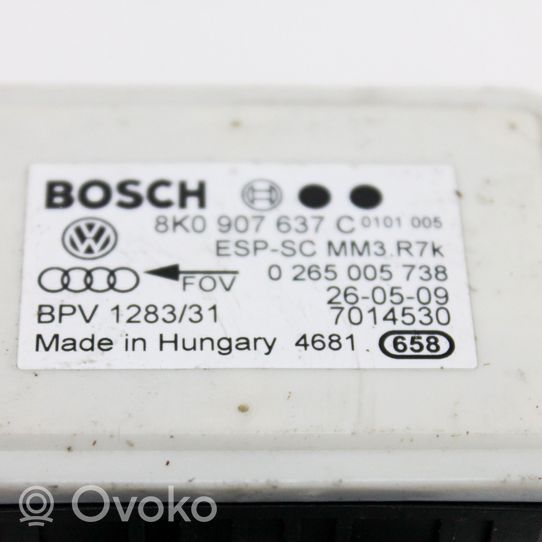 Audi A4 S4 B8 8K Sensore di accelerazione 8K0907637C