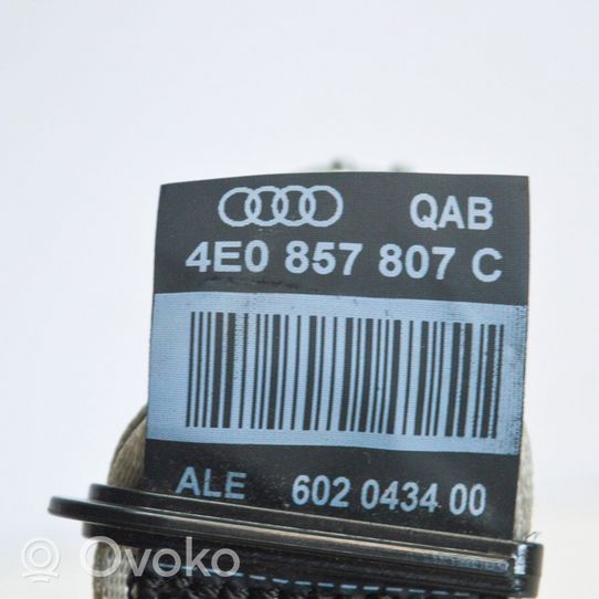 Audi A8 S8 D3 4E Ceinture de sécurité arrière centrale (siège) 4E0857807C