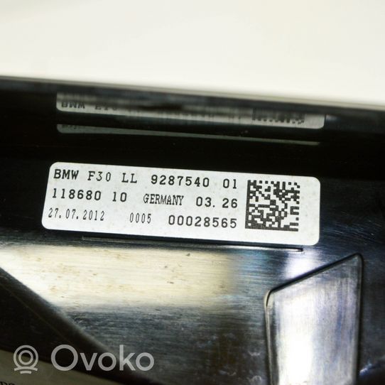 BMW 3 F30 F35 F31 Schermo del visore a sovrimpressione 9287540