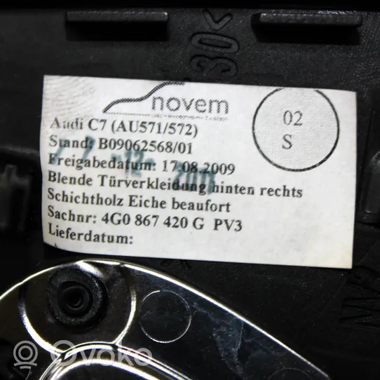 Audi A6 C7 Inne części wnętrza samochodu 4G0863273